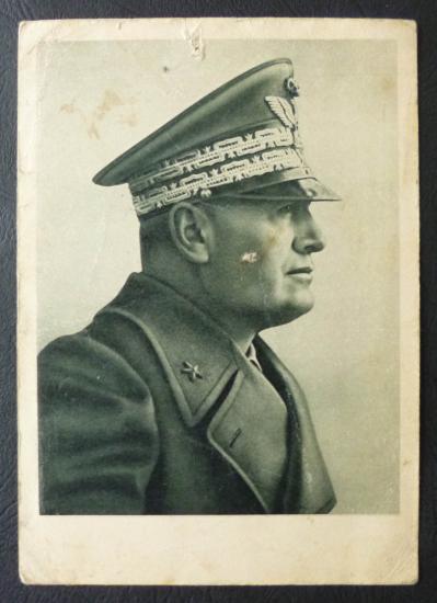 Italy : Fascist Italian Picture Postcard of Benito Mussolini.