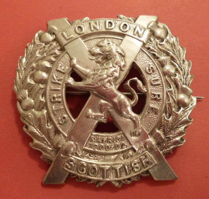 14th (County of London) Battalion, The London Regiment (London Scottish) Other-ranks Cap-badge.