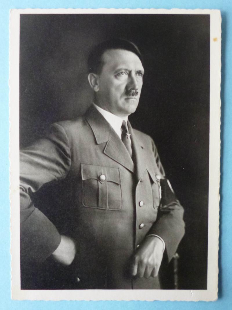 Third Reich : Original Hoffmann Portrait Postcard of Hitler in Uniform.