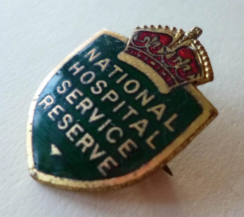 National Hospital Service Reserve Enameled Membership (King's crown) Lapel-badge.