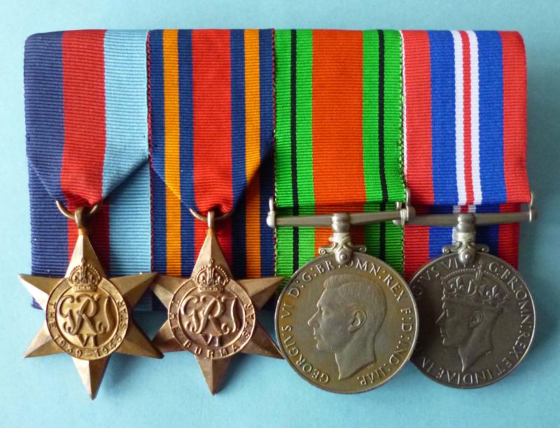 WW2 Veteran's Court-mounted Group of Four Medals.