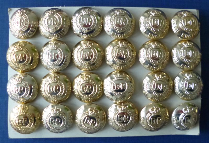 Royal Engineers Set of 24 Staybrite EiiR Buttons, 25mm dia.