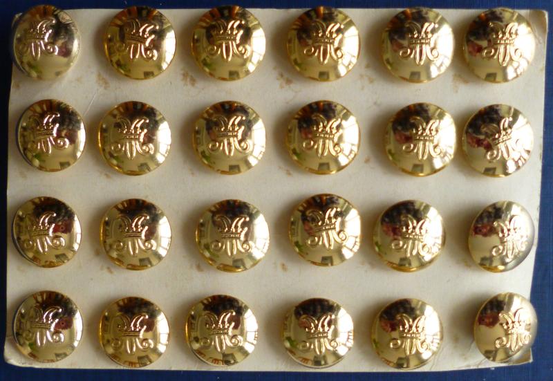 Women's Royal Army Corps Set of 24 Staybrite Buttons, 17mm dia.