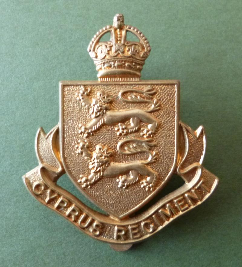 British Colonial Cyprus Regiment King's crown Cap-badge.