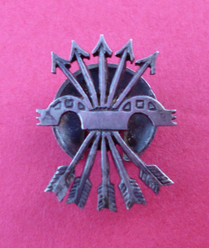 Spain : Falange (Fascist) Party Members Yoke & Arrows Lapel-badge.