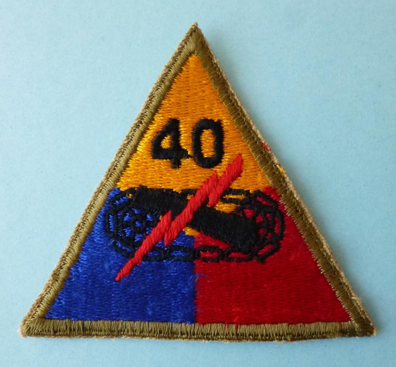 USA : 40th Armoured Division (National Guard) Shoulder-flash.