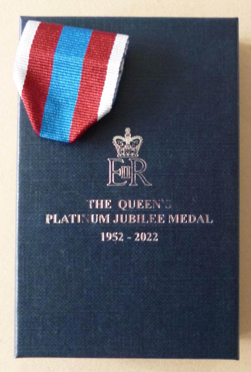 Official Presentation Box for the 2022 Queen's Platinum Jubilee Medal.