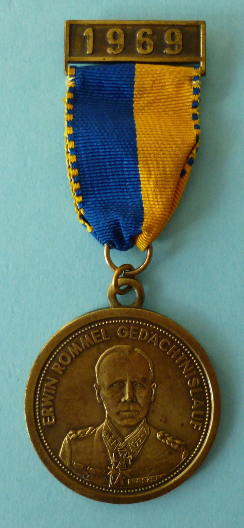 Third Reich / BRD : 1969 Erwin Rommel Commemorative Run /March Medal.