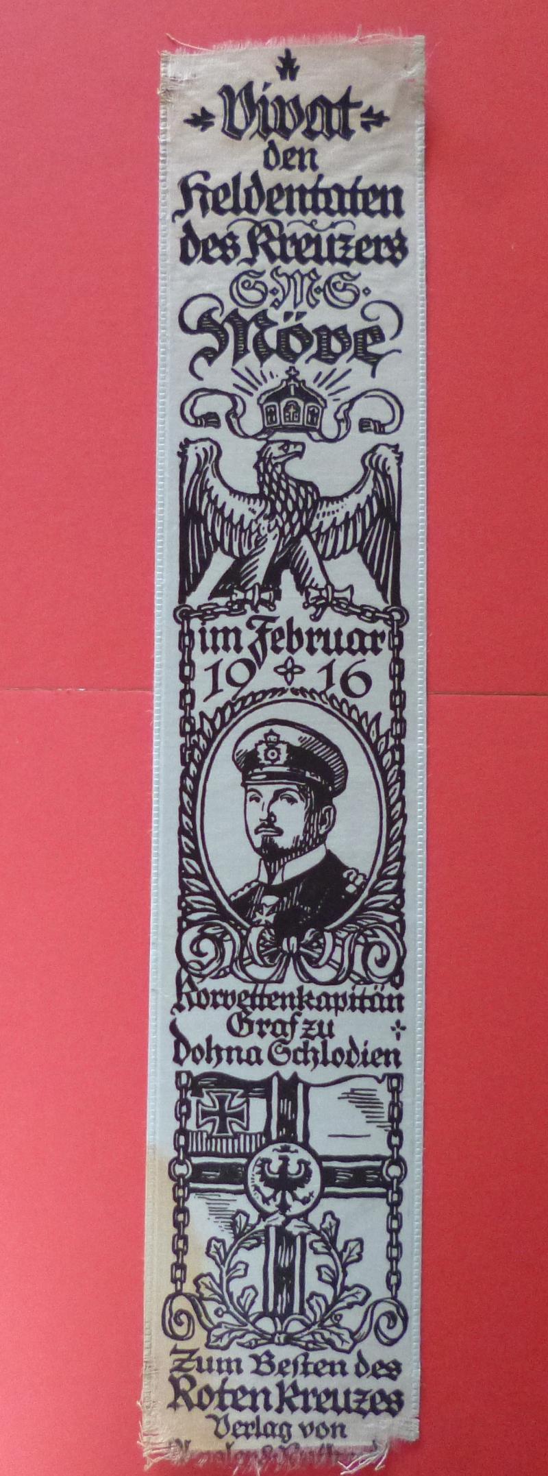 Imperial : German WW1 Printed Silk Bookmark in the Vivat Series.