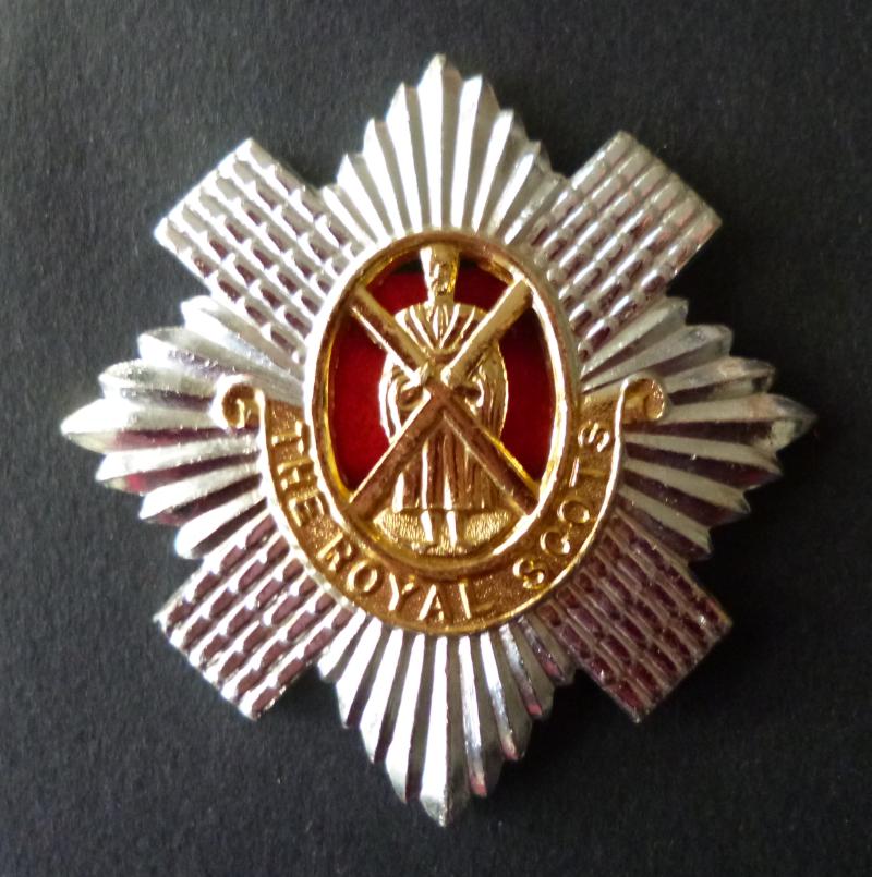 The Royal Scots Staybrite Cap-badge.