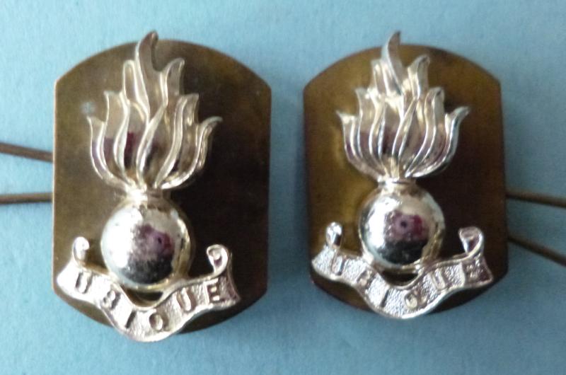 Royal Engineers Pair of Staybrite OR's Collar-badges.