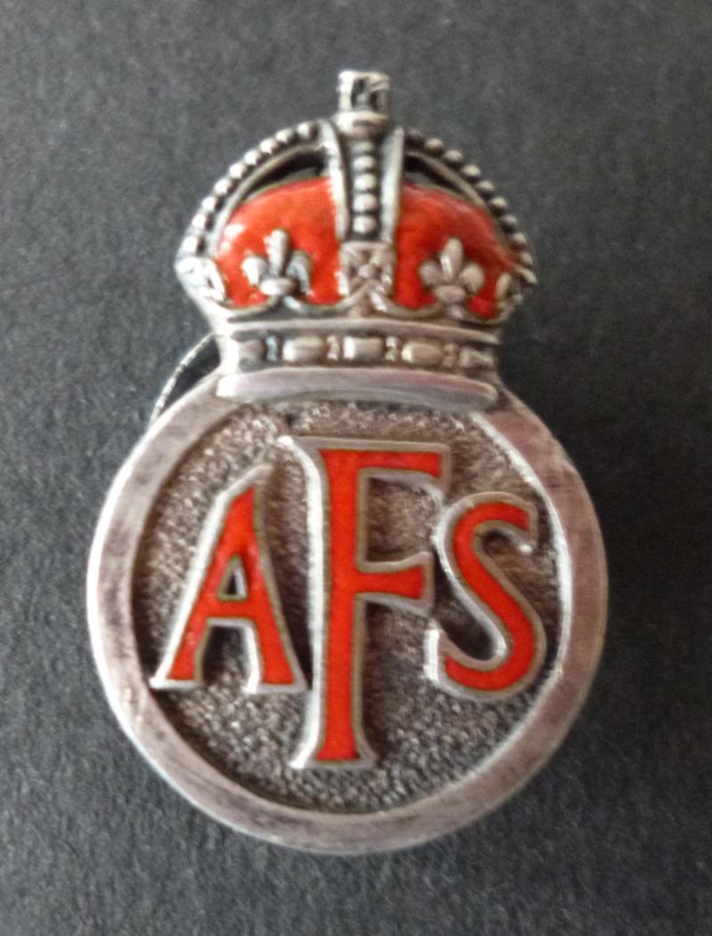 WW2 Auxiliary Fire Service Members lapel-badge.