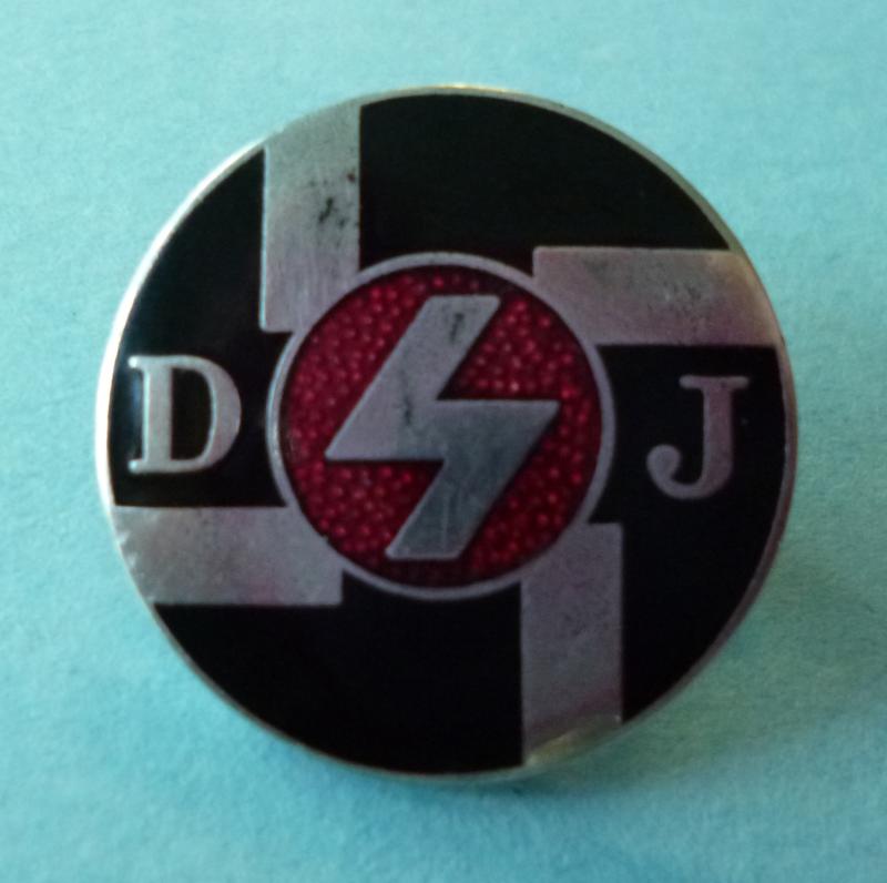 COPY : Third Reich Deutsches Jungvolk (DJ) Enameled Membership Lapel-badge.