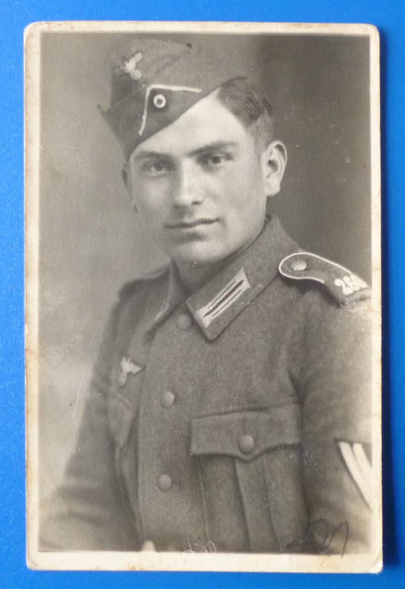 Third Reich : Portrait Postcard Photo of an Army Infantry Obergefreiter.