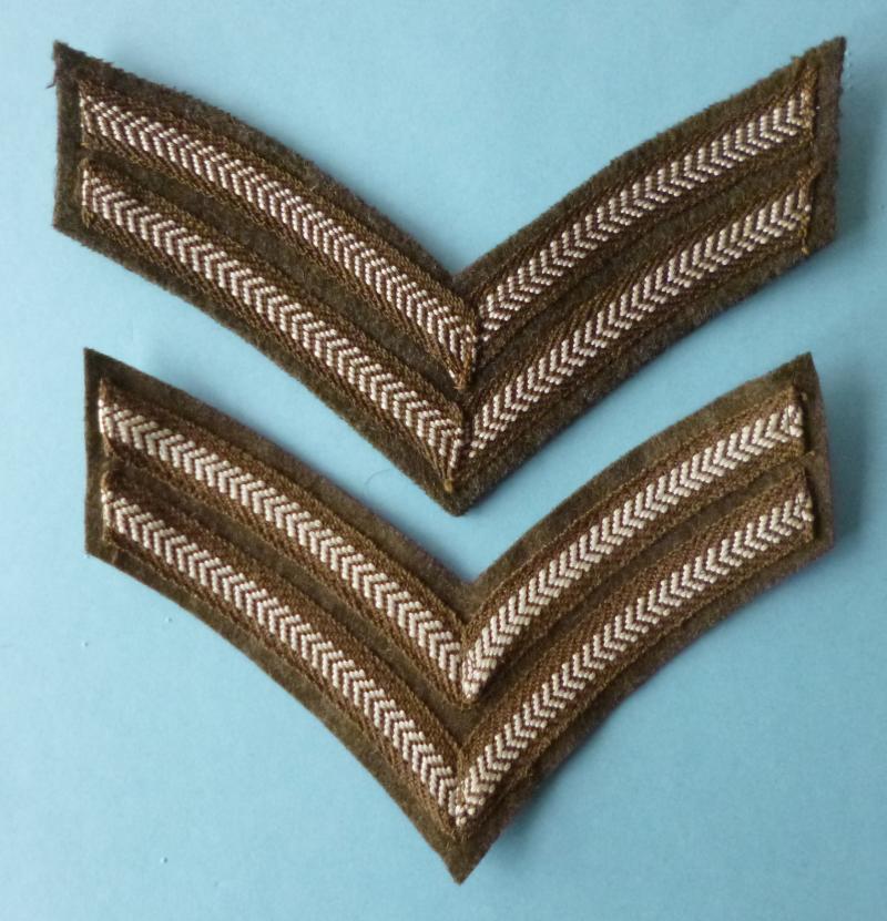 WW2 Pair of Army Corporal's Un-issued Rank Chevrons.