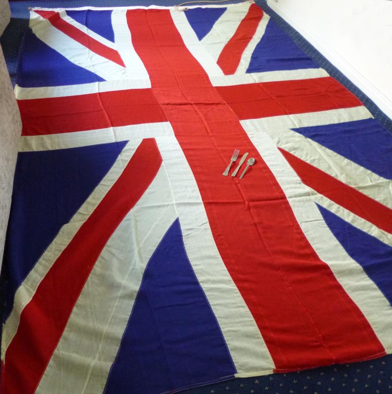 Huge 1952 Military issue Union Flag 3.48mtrs x 2.21mtrs.