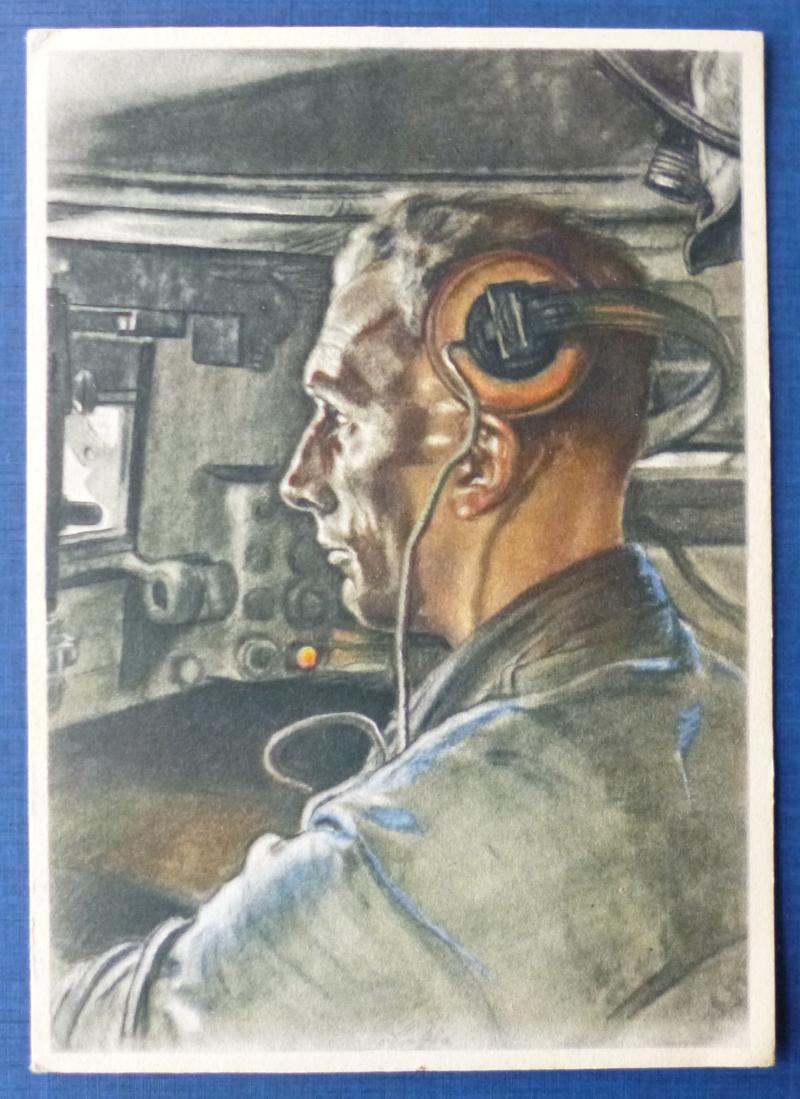 Third Reich : Willrich Postcard of Der Panzerfahrer (The Tank Driver).