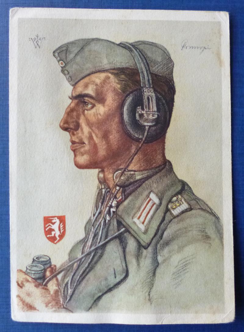 Third Reich : Willrich Postcard of Army Leutnant Hugo Primozic.