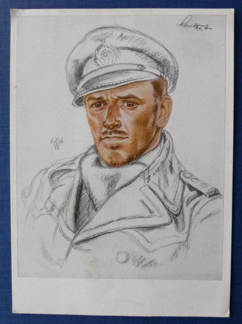 Third Reich : Willrich Postcard of Kriegsmarine Kapitänleutnant Herbert Schultze.