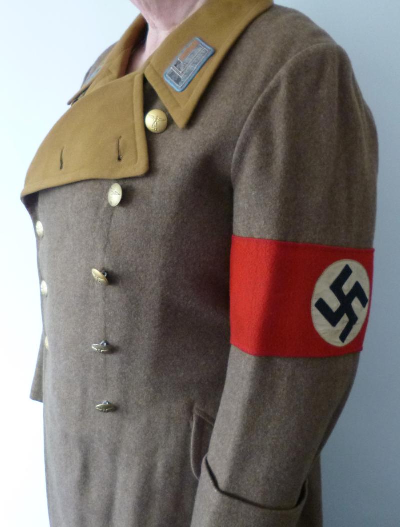 Third Reich : NSDAP Ortsgruppe Political Leader's Greatcoat.