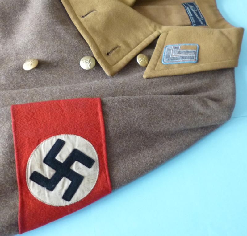 Third Reich : NSDAP Ortsgruppe Political Leader's Greatcoat.