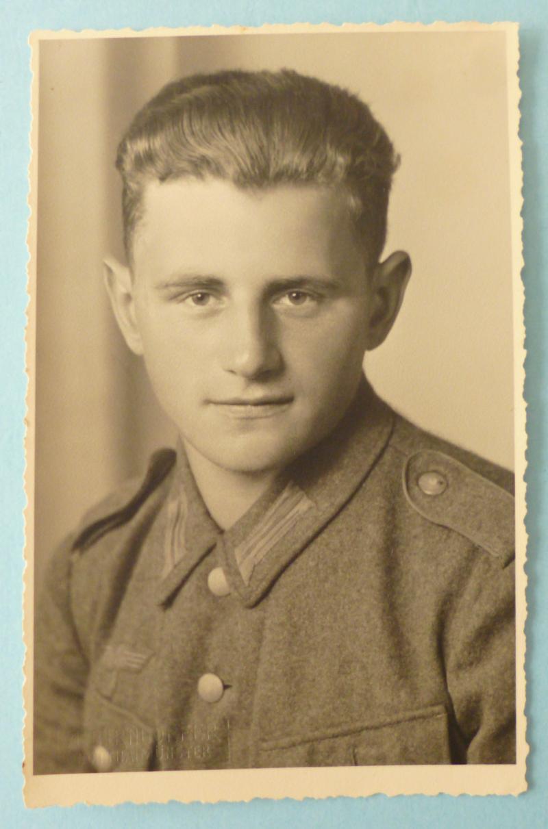 Third Reich : Portrait Postcard Photo of an Army Private Soldier.