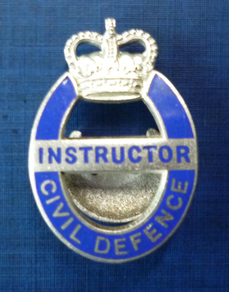 'Civil Defence Instructor' post 1953 Lapel-badge.