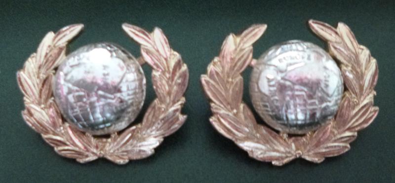 Royal Marines Pair of Staybrite Collar-badges.