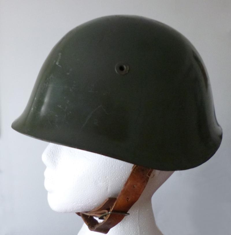 Bulgarian M72 Steel Combat Helmet based on the WW2 Italian M33 Helmet.