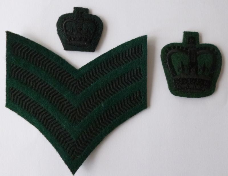 Royal Ghurka Rifles rank badges for C/Sgt and WO2.