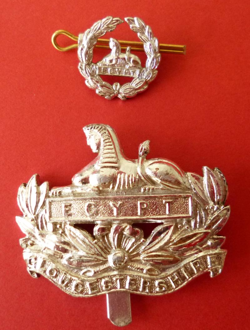 Gloucestershire Regiment Staybrite Cap-badge with Matching Back-badge.