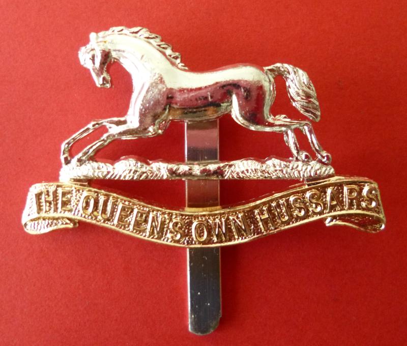 The Queen's Own Hussars Staybrite Cap-badge.