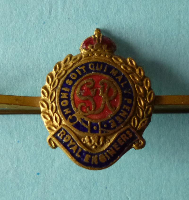 Royal Engineers (GviR) Enameled Brass Tie-pin.