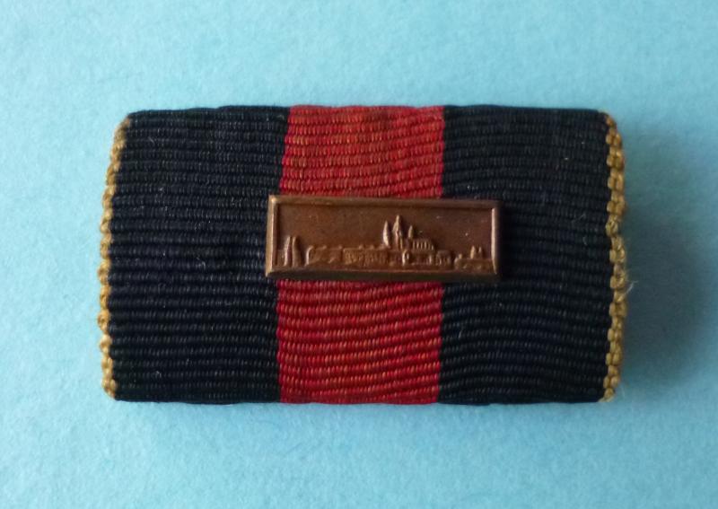 Third Reich ; Sudetenland Medal Single Ribbon-bar with the Prague Castle Miniature-bar.