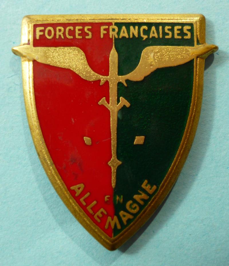 France : French Forces in Germany (Forces Francaises Allemagne) Enamelled Formation Badge.