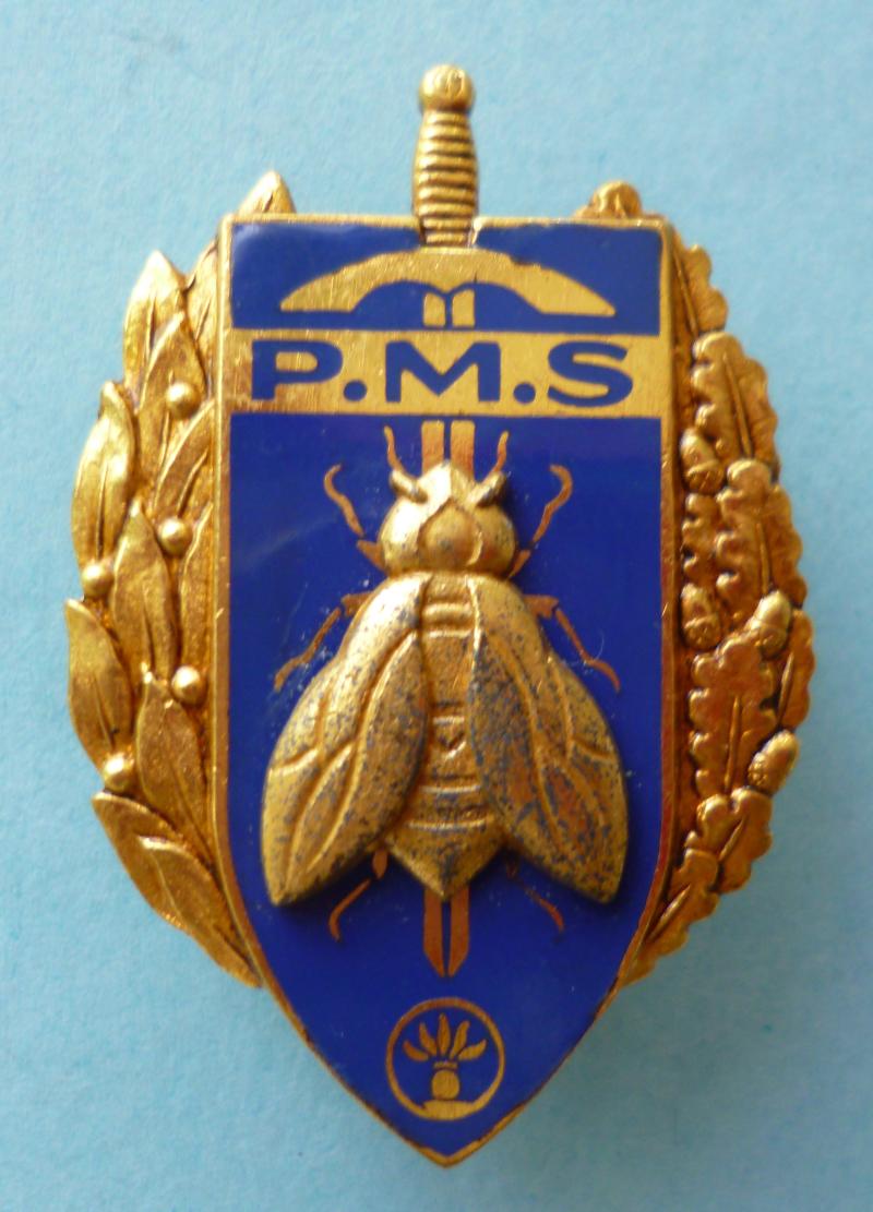 France : Army Advanced Military Training (Préparation Militaire Supérieure (PMS)) Enamelled Formation badge.