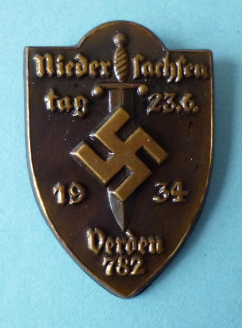 Third Reich : Niedersachsentag 23.6.34 in Verden Commemorative Badge.