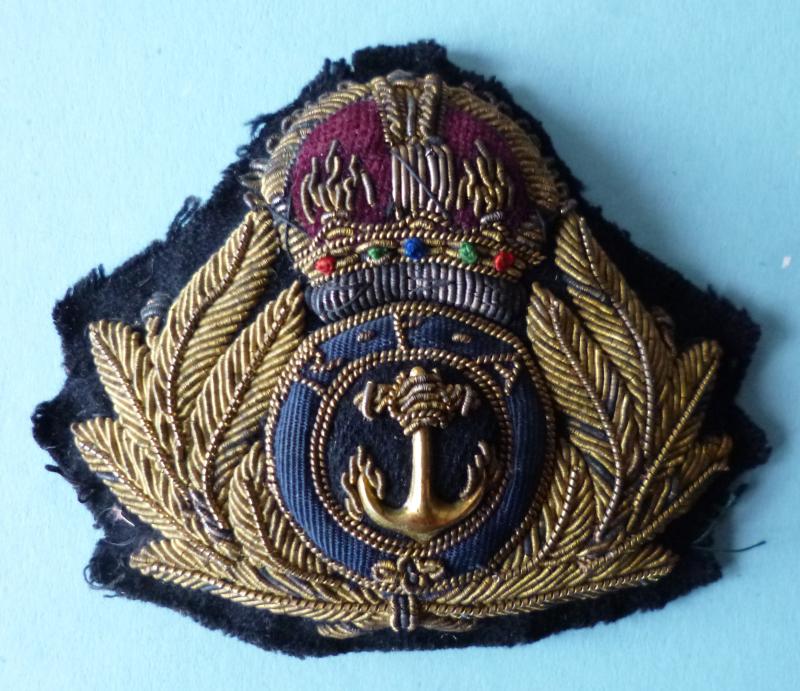 WW2 Royal Fleet Auxilliary (RFA) Officer's Kings Crown Cap-badge.
