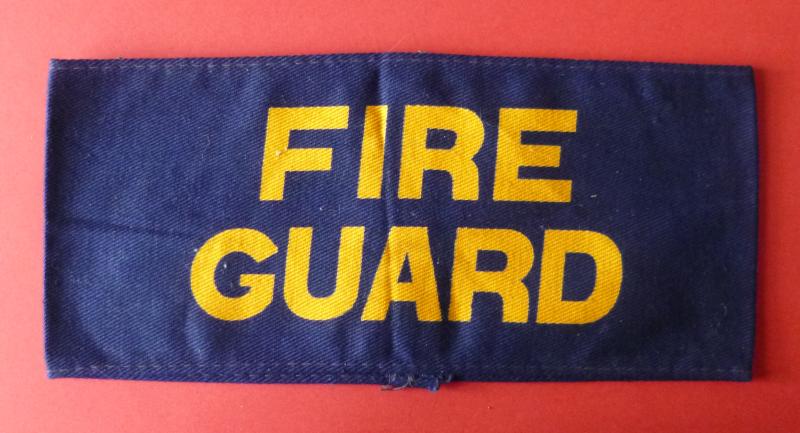 WW2 Air Raid Precautions / Civil Defence 'Fire Guard' printed armband.