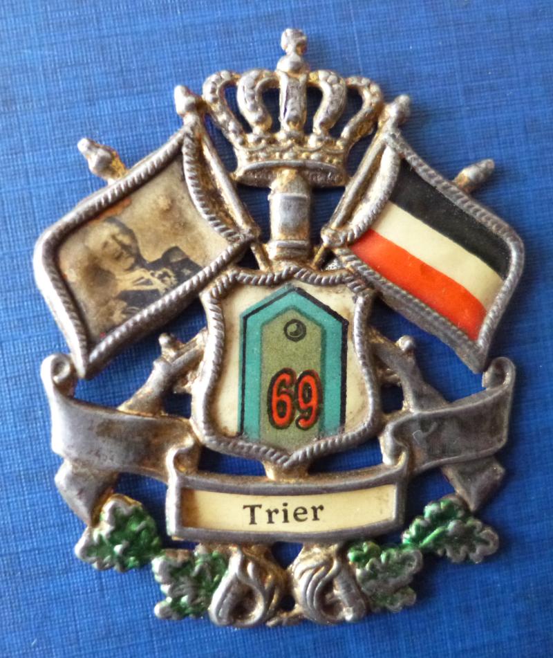 Imperial : German Walking-stick Badge (Wanderstock Nagel) for the 69th (7th Rhenish) Infantry,Regiment based in Trier.