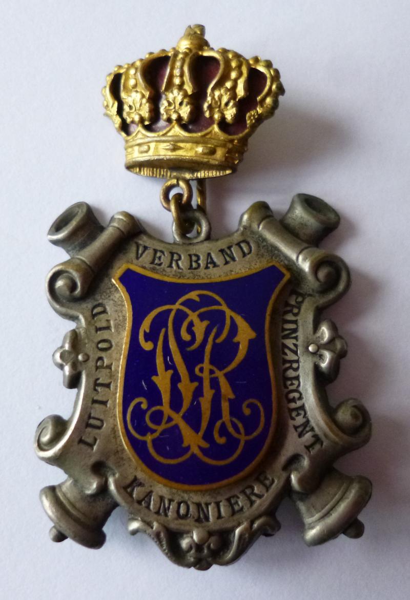 Imperial : German Bavarian Prinzregent Luitpold Kanoniere Verband Membership-badge.