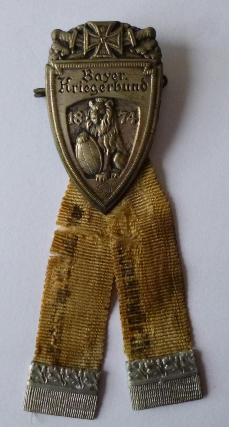 Imperial : German Bavarian Kriegerbund Membership-badge.