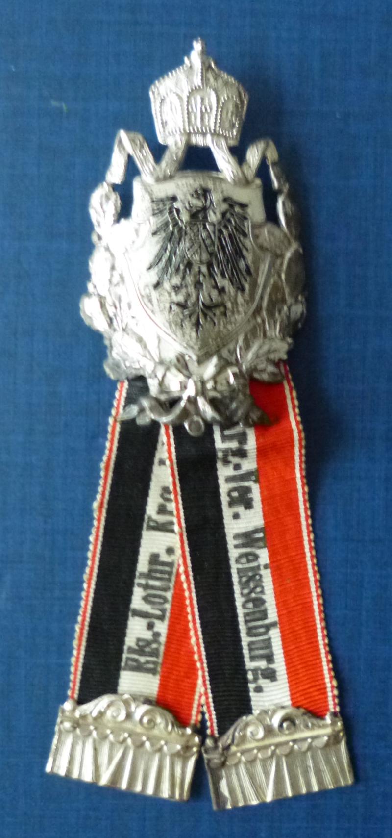 Imperial : German Membership-badge of the Krieger-Verein Weissenburg.