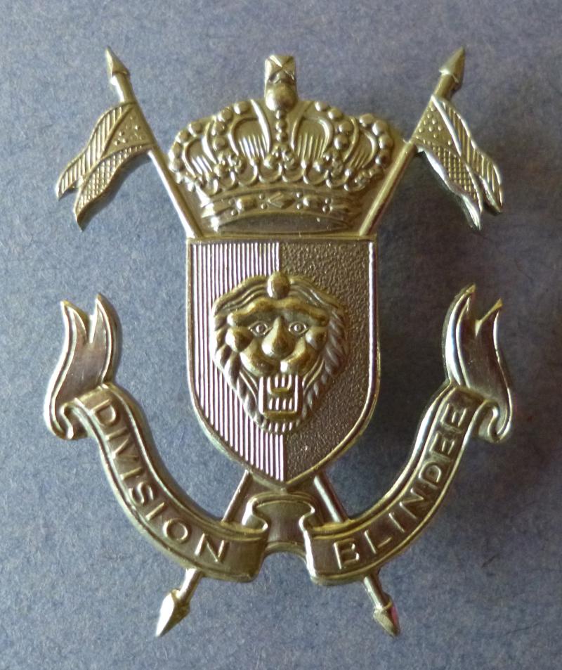 Belgium : Army 16th Armoured Division Beret-badge.