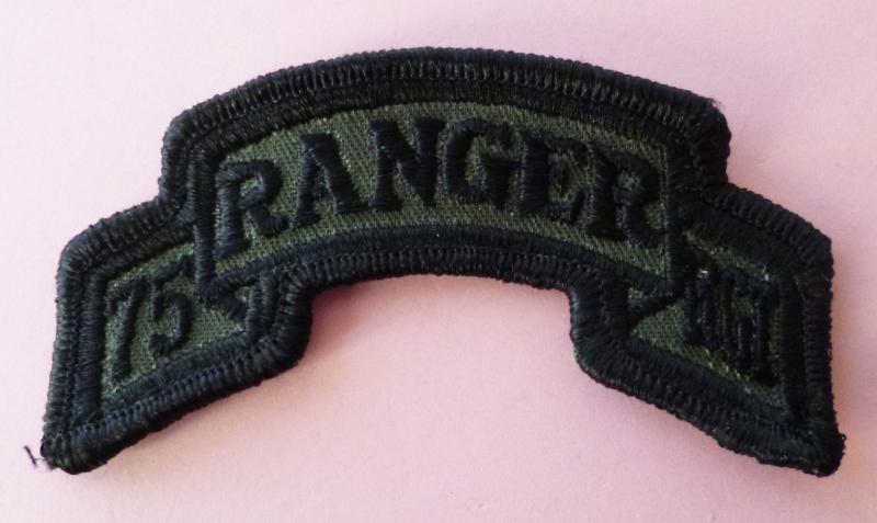 USA : Army 75th Ranger Regiment Shoulder-title (Subdued version).