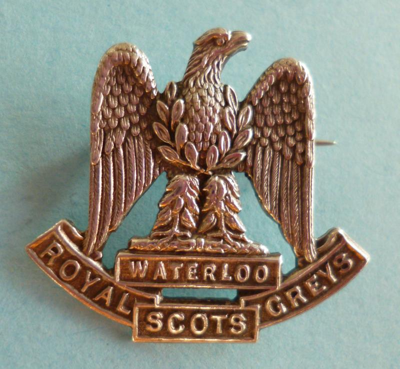 Royal Scots Greys Silver Sweetheart Brooch.