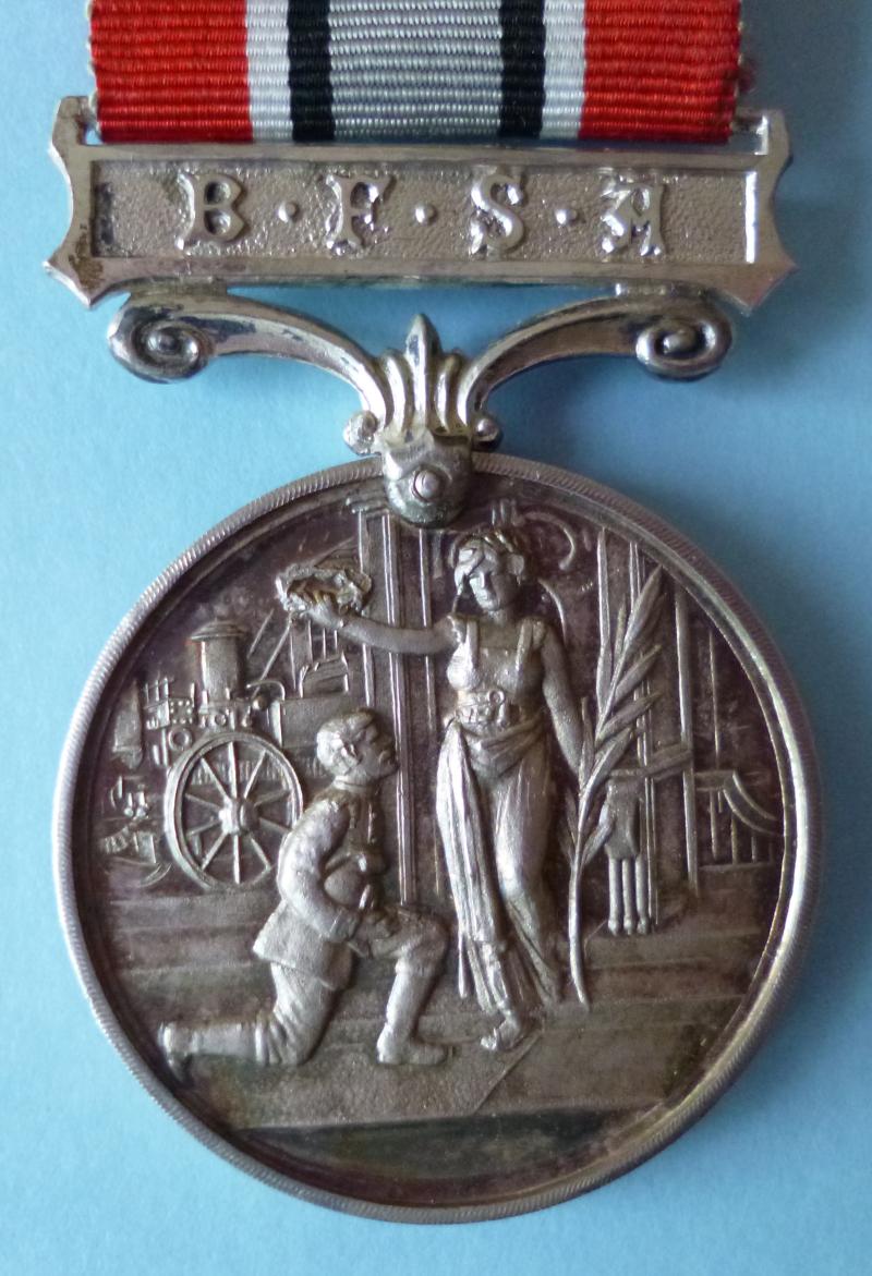 British Fire Services Association Medal in Silver named to J.H.Hull for Twenty Years Service.