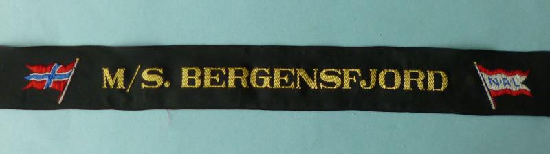 Norway : Cap-tally of the 'M/S Bergensfjord'.