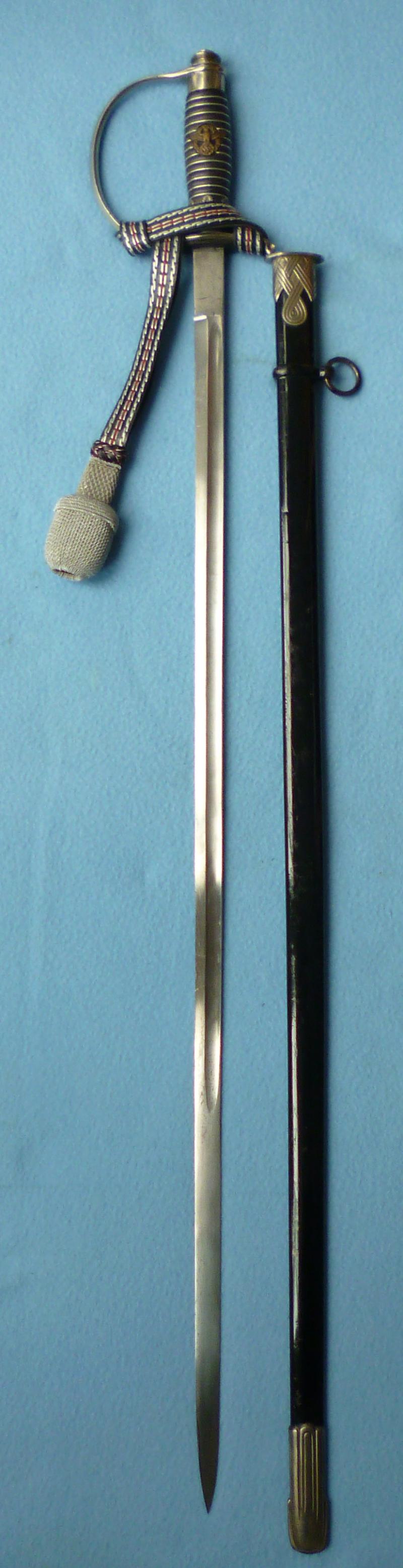 Third Reich : Police Officers Dress Sword (Polizei-Führerdegen) with Scabbard & Knot.