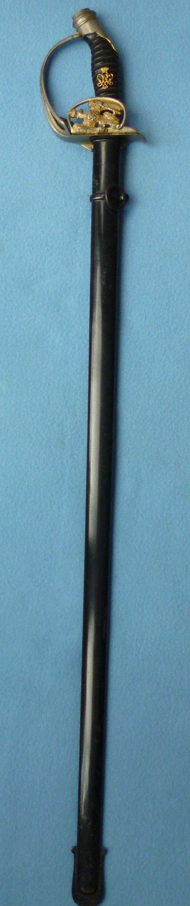 Imperial : German Prussian Infantry Officers M1889 Dress-sword with Scabbard.